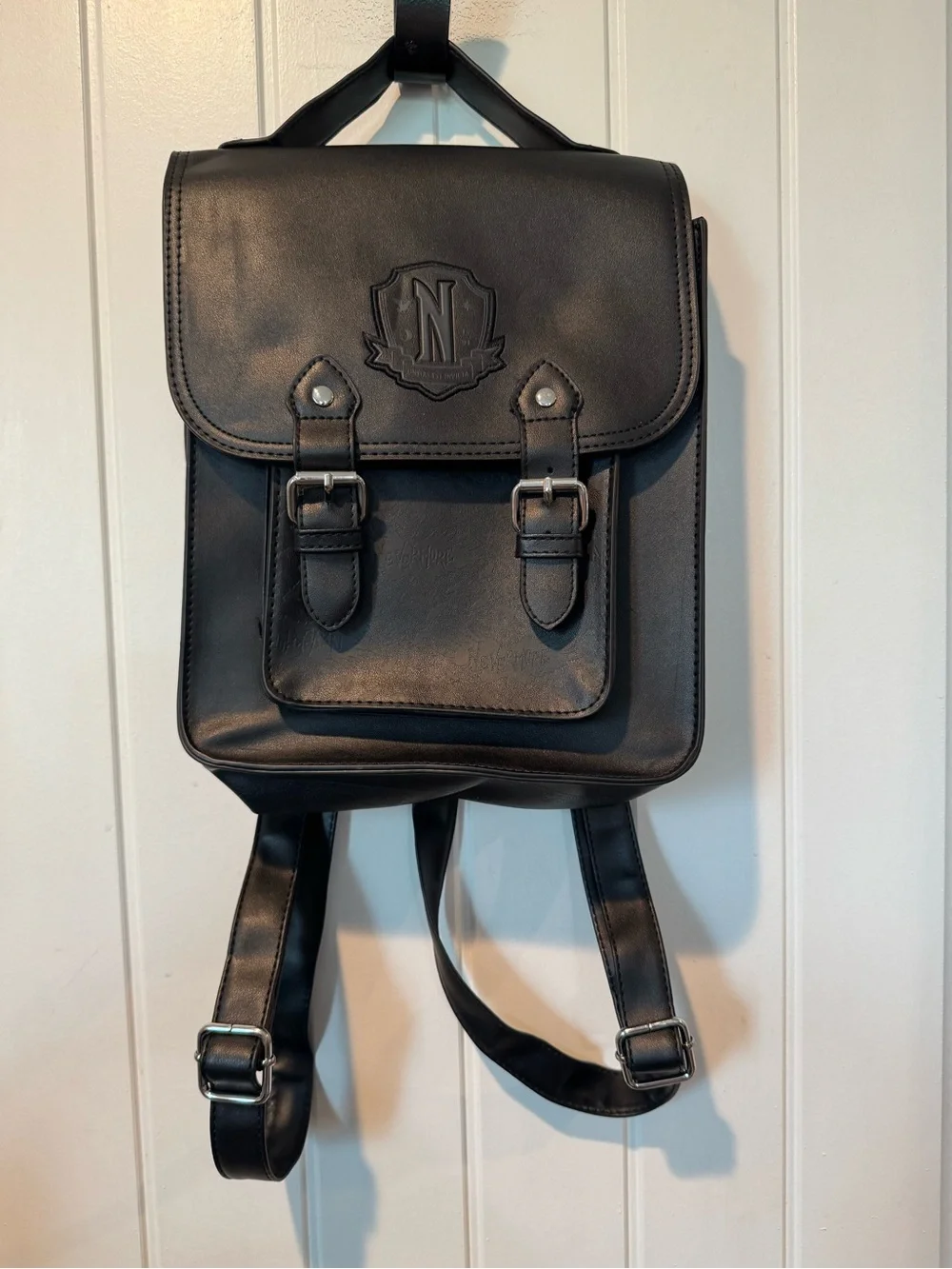 Wednesday Addams Nevermore Black Backpack Purse